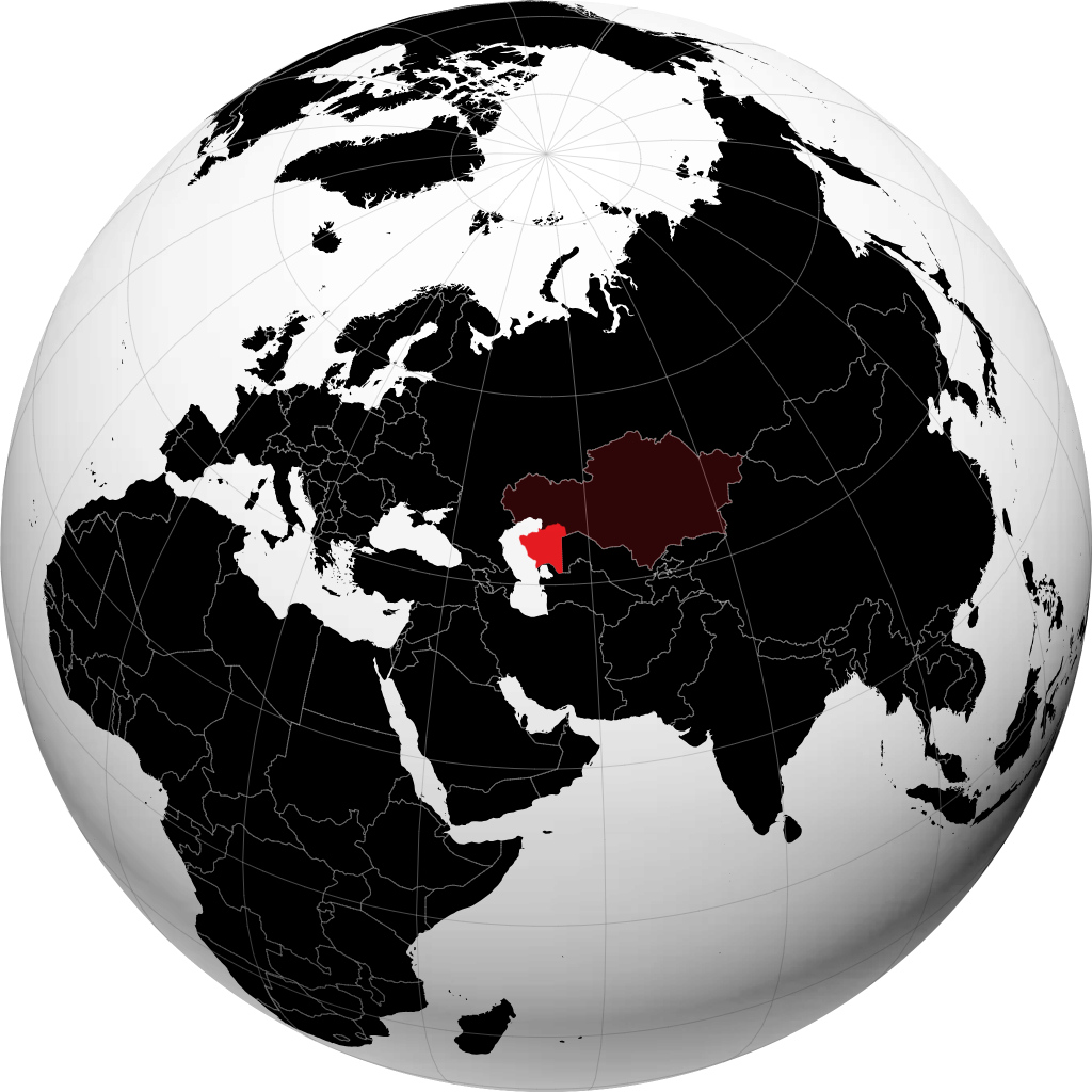 Provincia de Mangystau en el globo