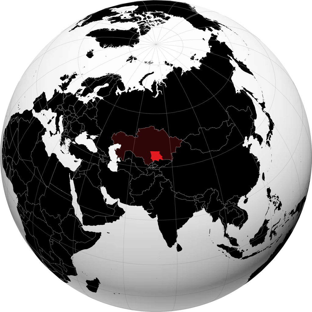 Provincia de Zhambyl en el globo