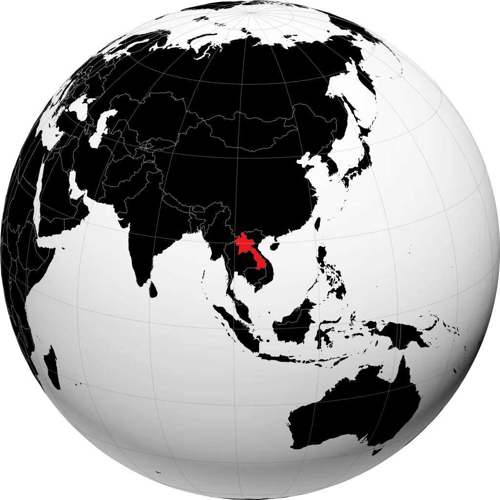 Laos en el globo