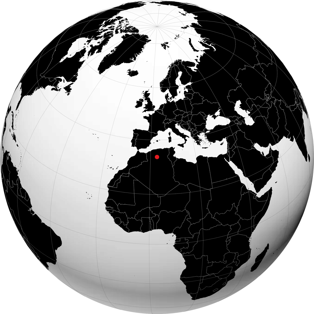 Laghouat en el globo