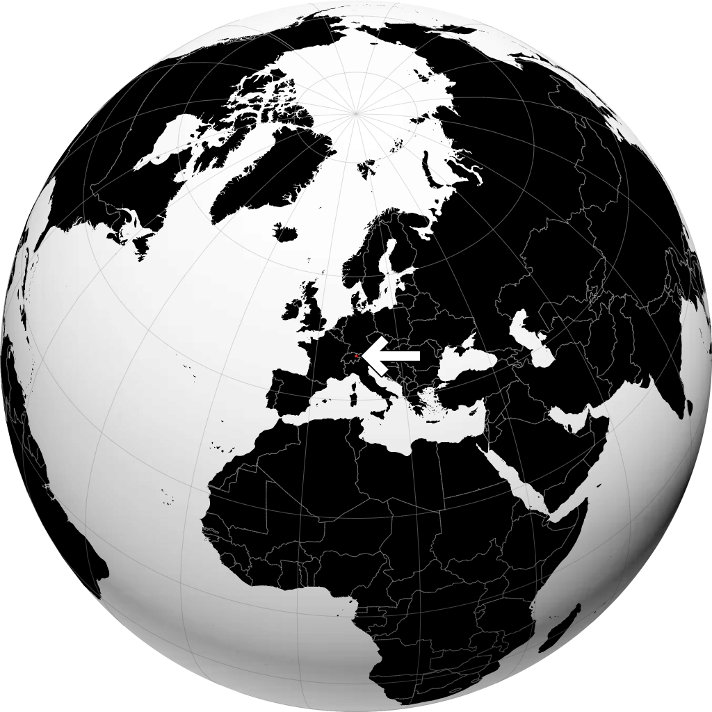 Liechtenstein en el globo