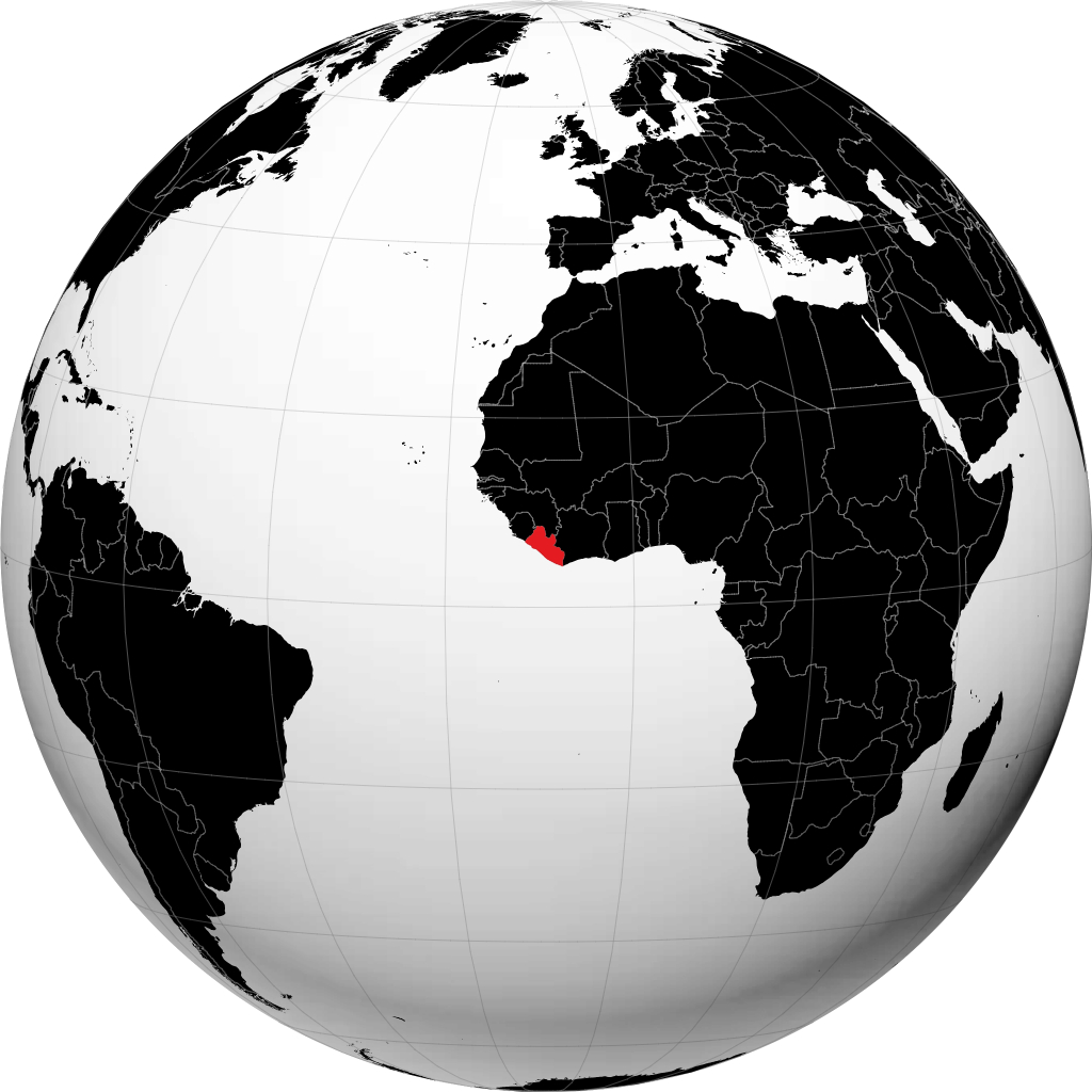 Liberia en el globo
