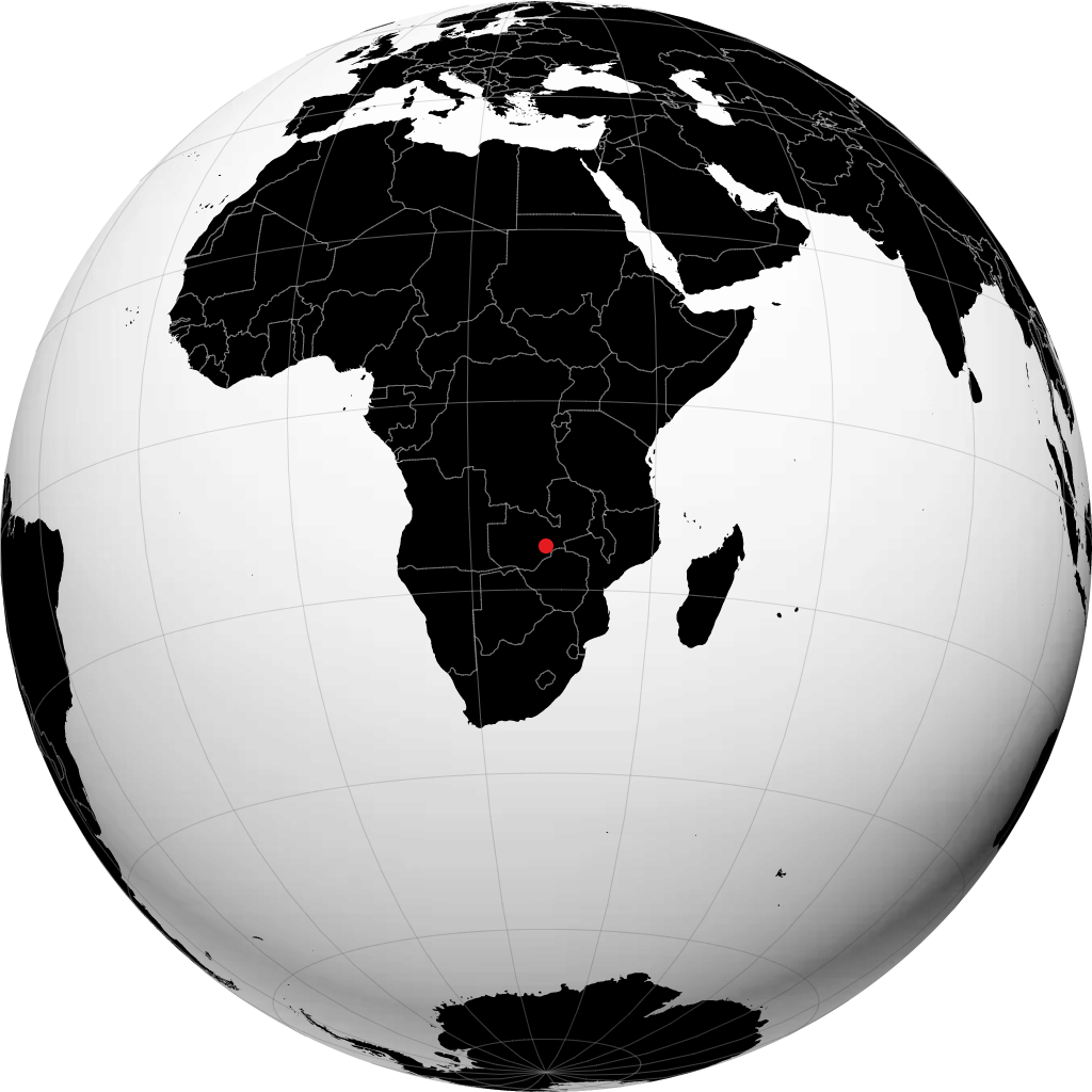 Lusaka en el globo