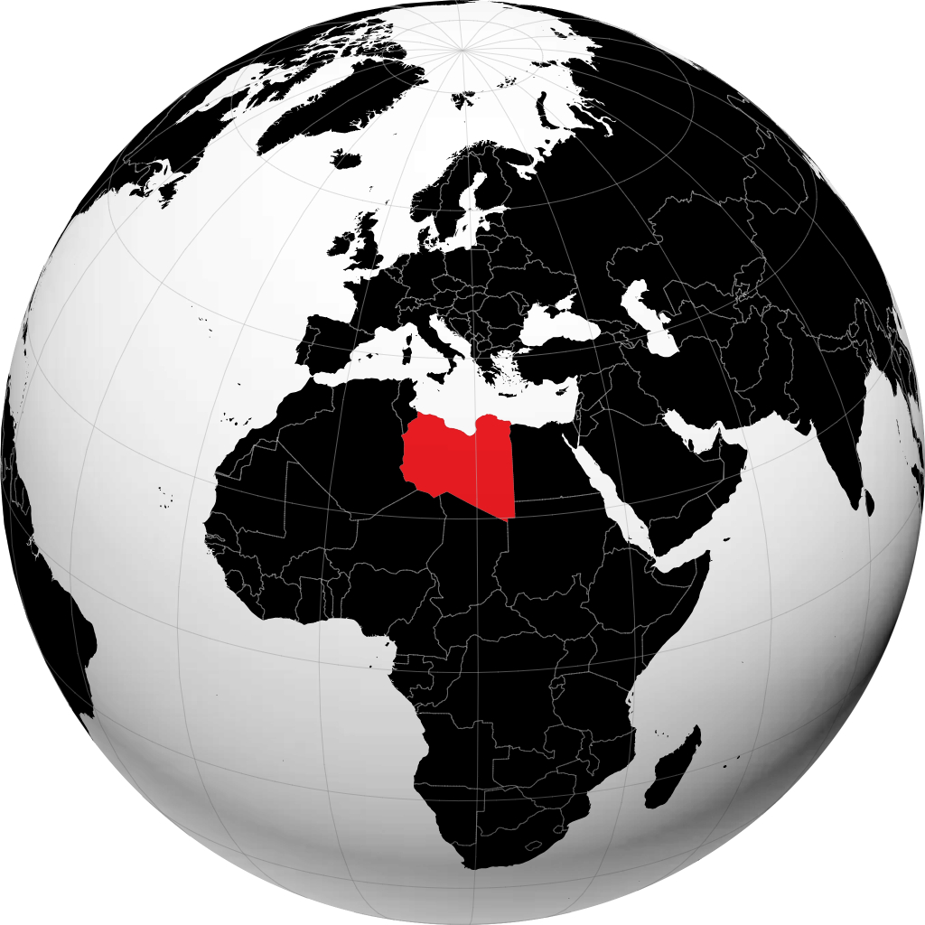 Libia en el globo