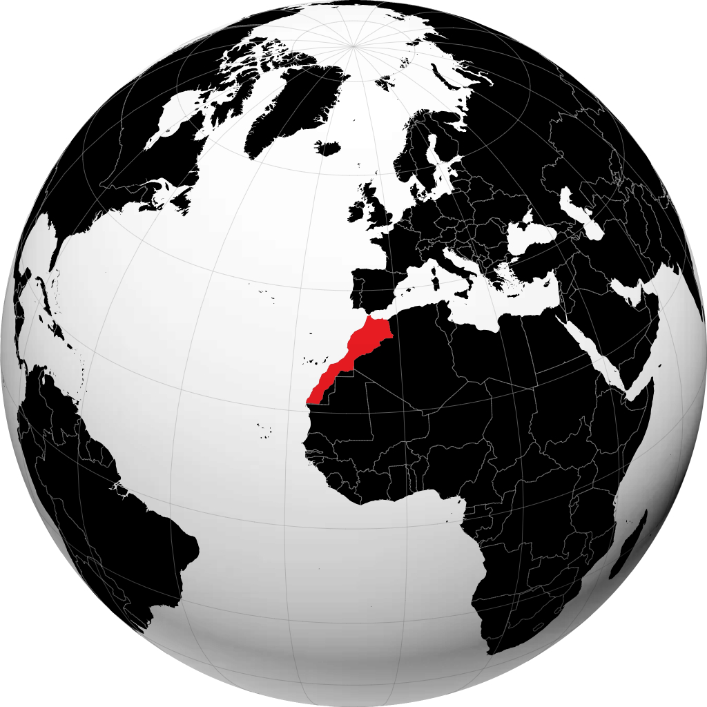 Marruecos en el globo