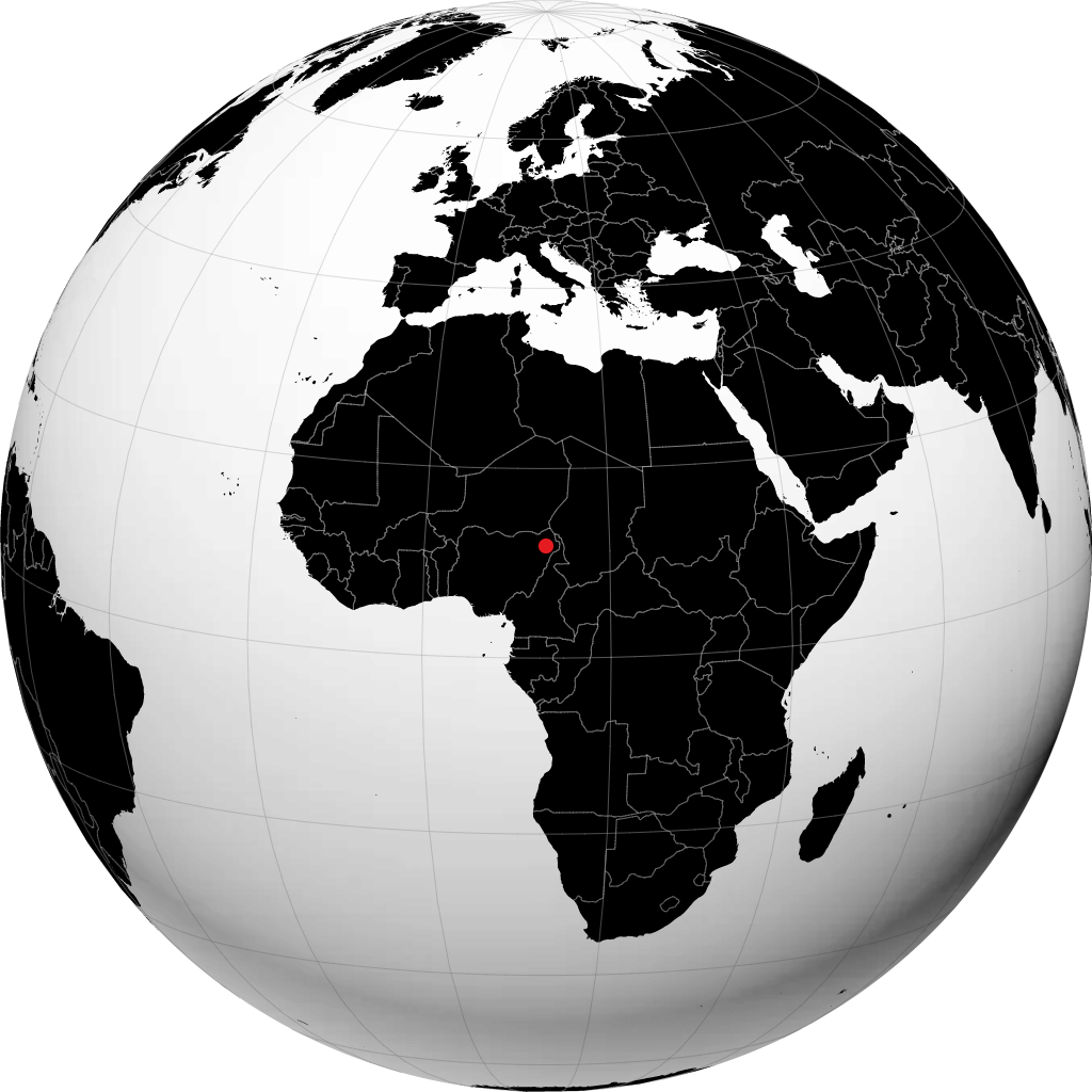 Maiduguri en el globo
