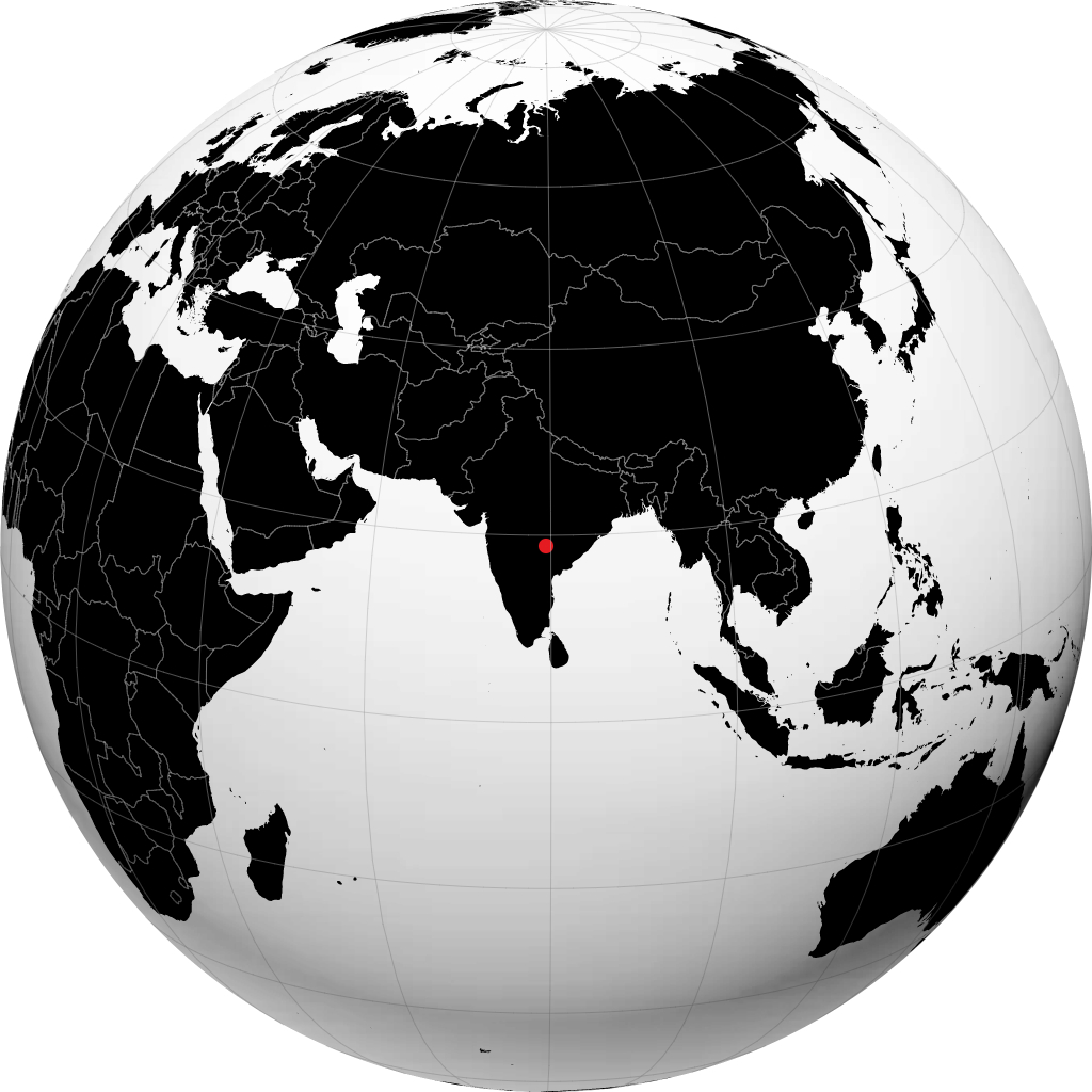 Mancherial en el globo