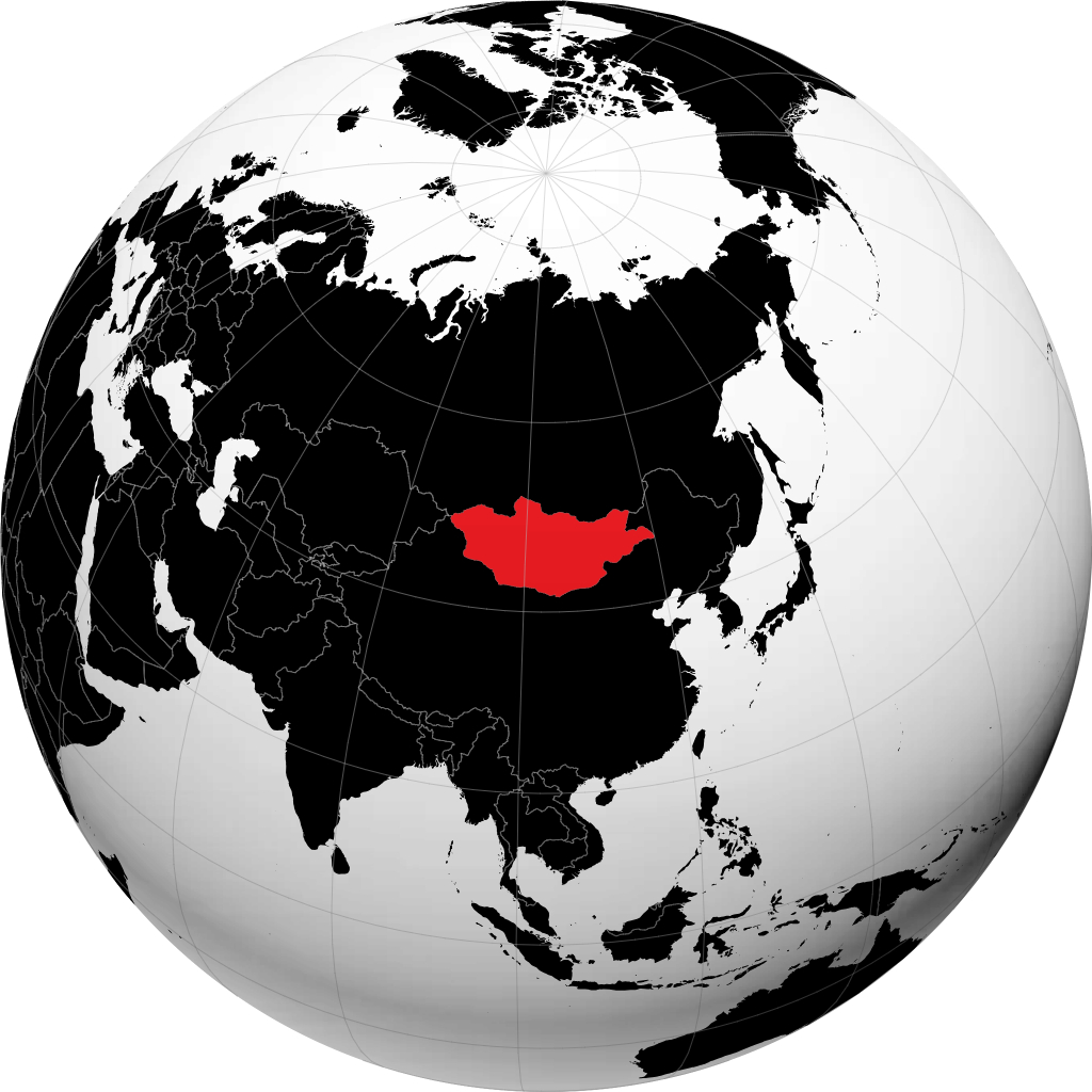 Mongolia en el globo
