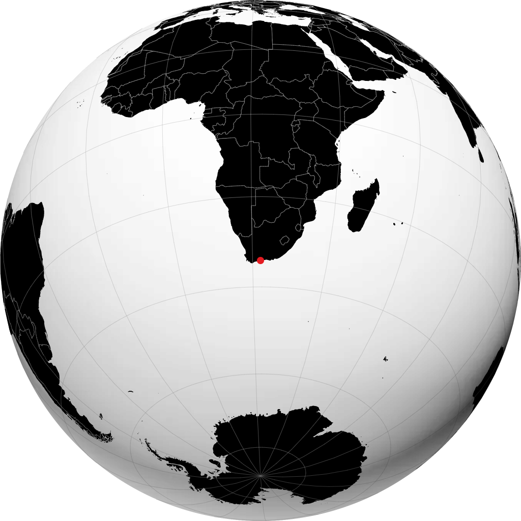Bahía Mossel en el globo