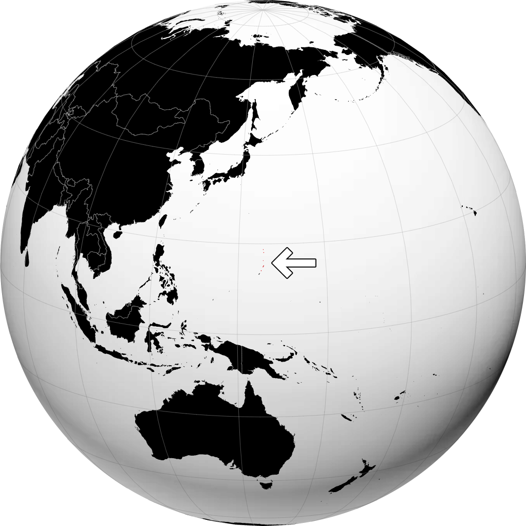 Islas Marianas del Norte en el globo