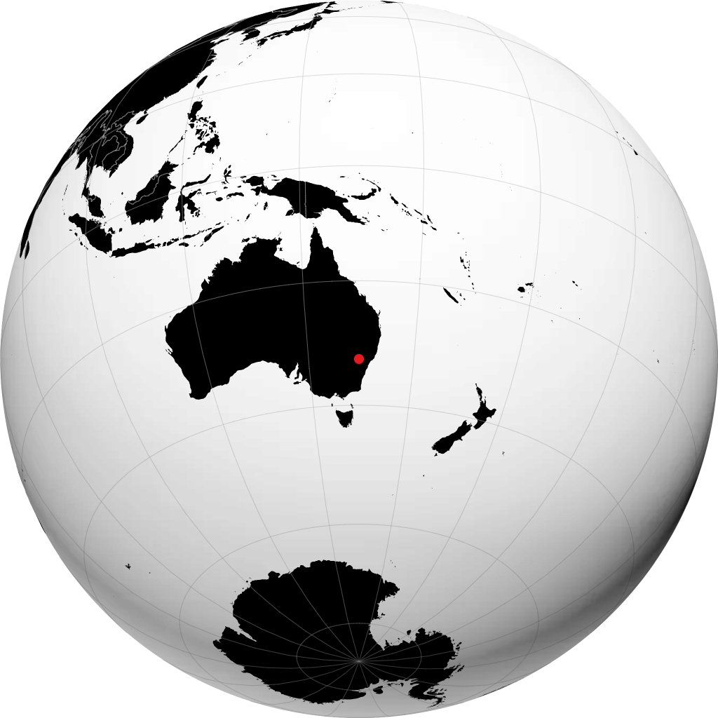 Mudgee en el globo