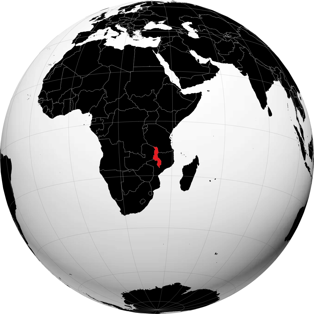 Malaui en el globo
