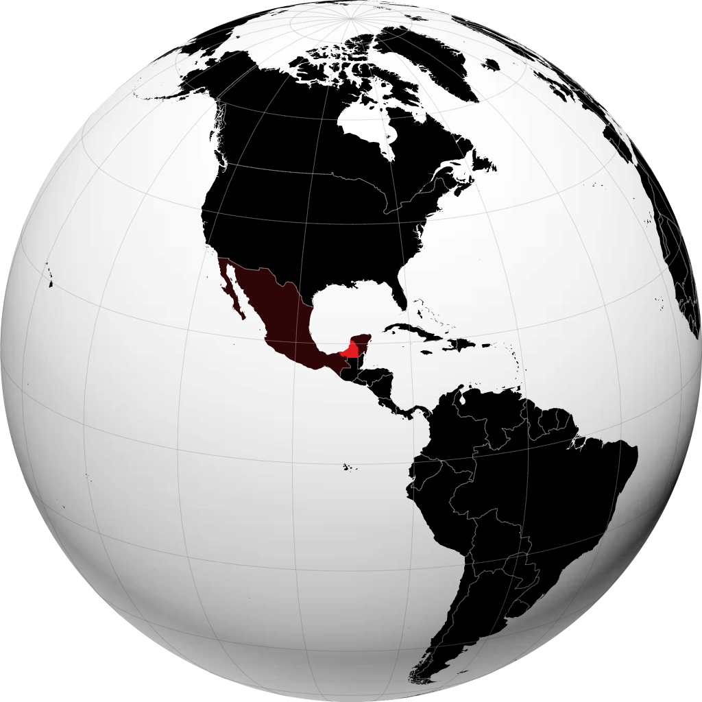 Estado de Campeche en el globo