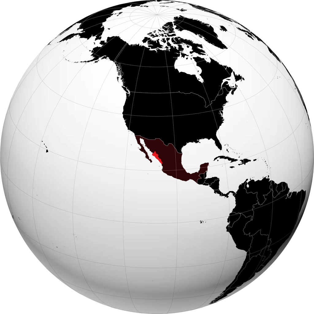 Estado de Sinaloa en el globo