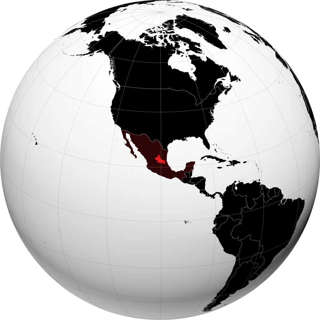 Estado de San Luis Potosí en el globo