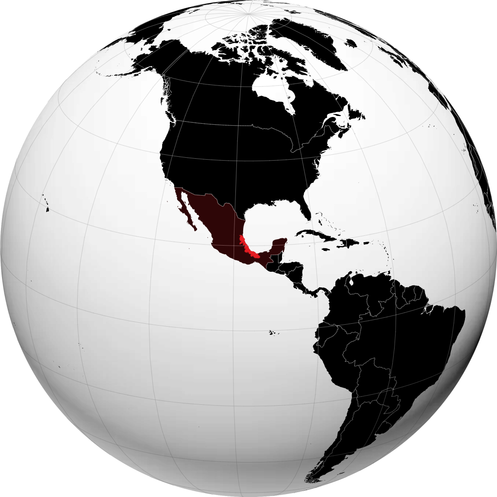 Estado de Veracruz en el globo