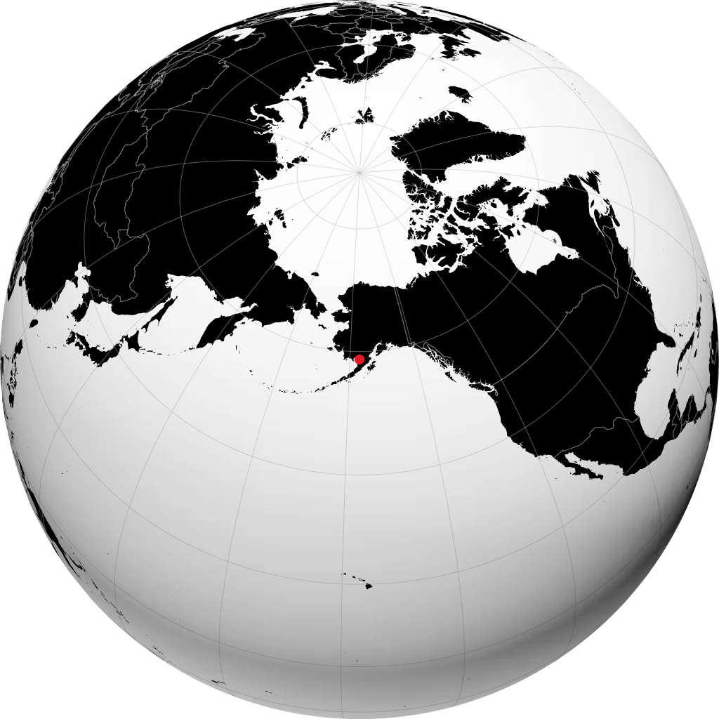 Naknek en el globo