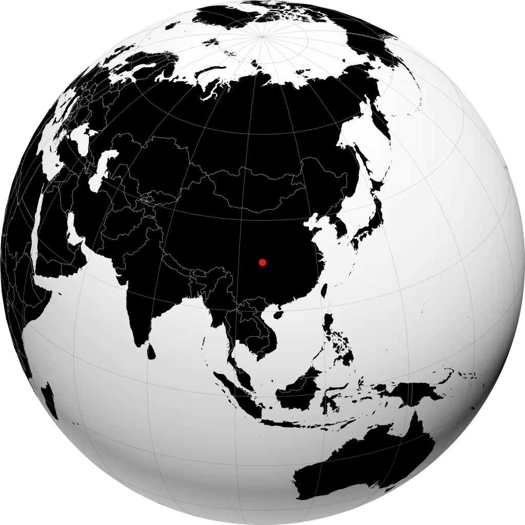 Nanchong en el globo