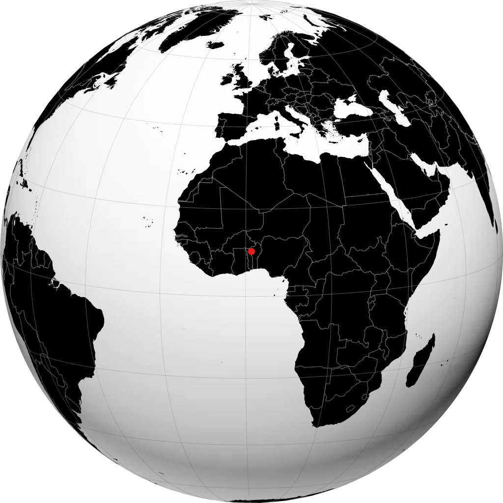 Natitingou en el globo