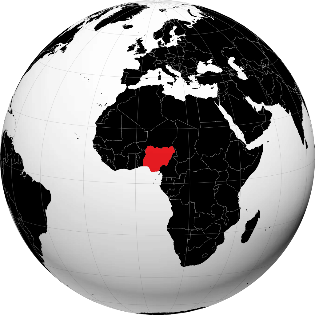 Nigeria en el globo