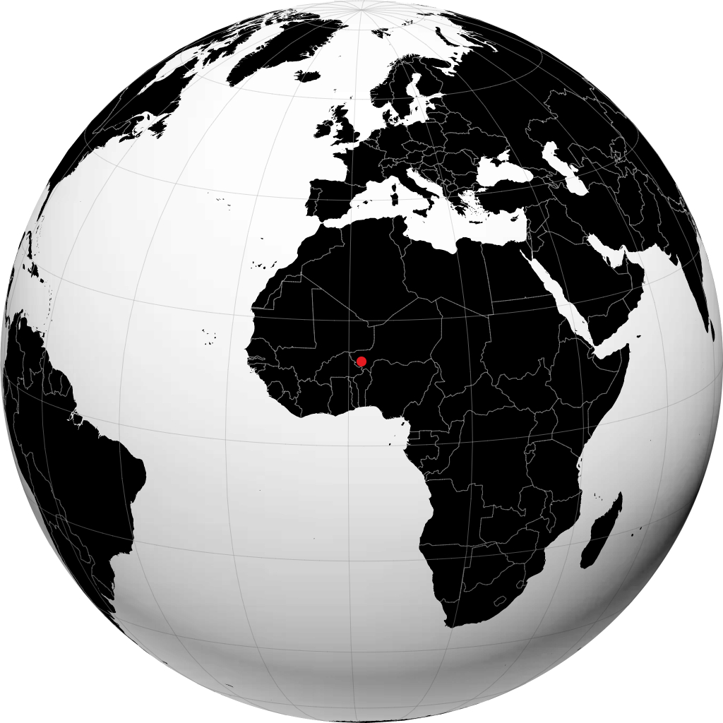 Niamey en el globo