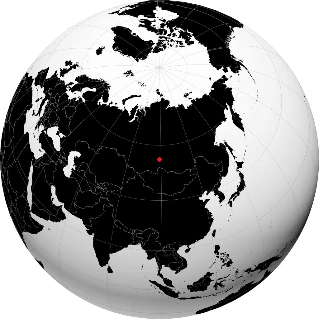 Nizhneudinsk en el globo