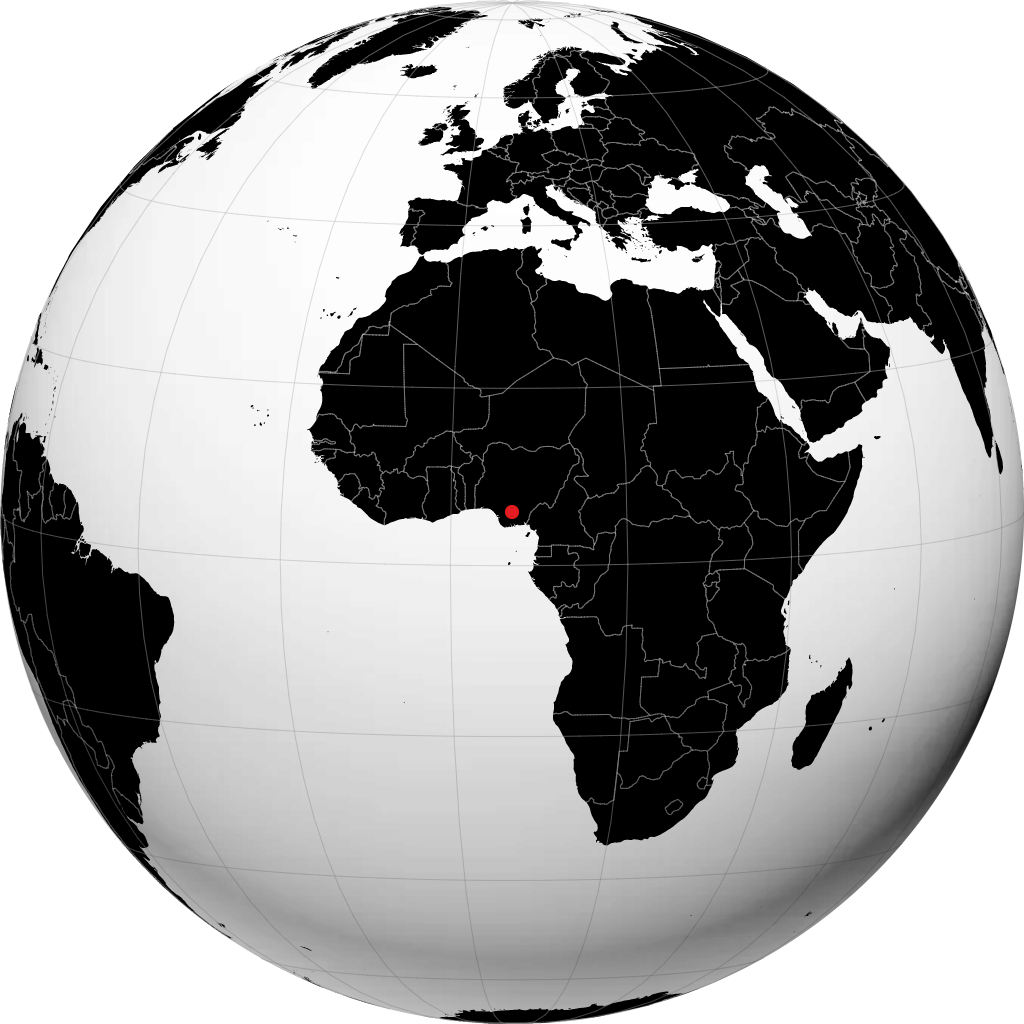 Nnewi en el globo
