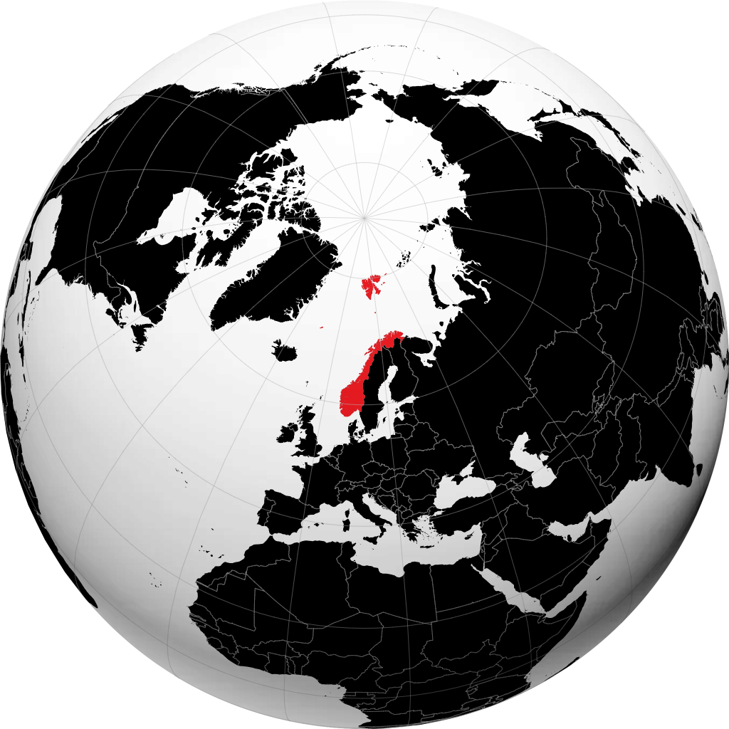 Noruega en el globo