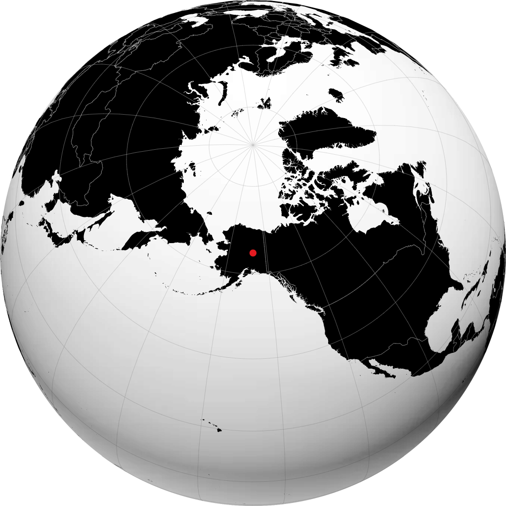 North Pole en el globo
