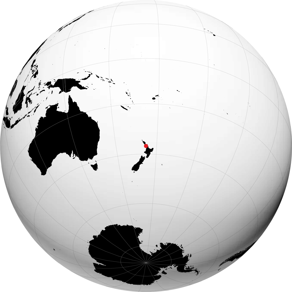 Auckland en el globo