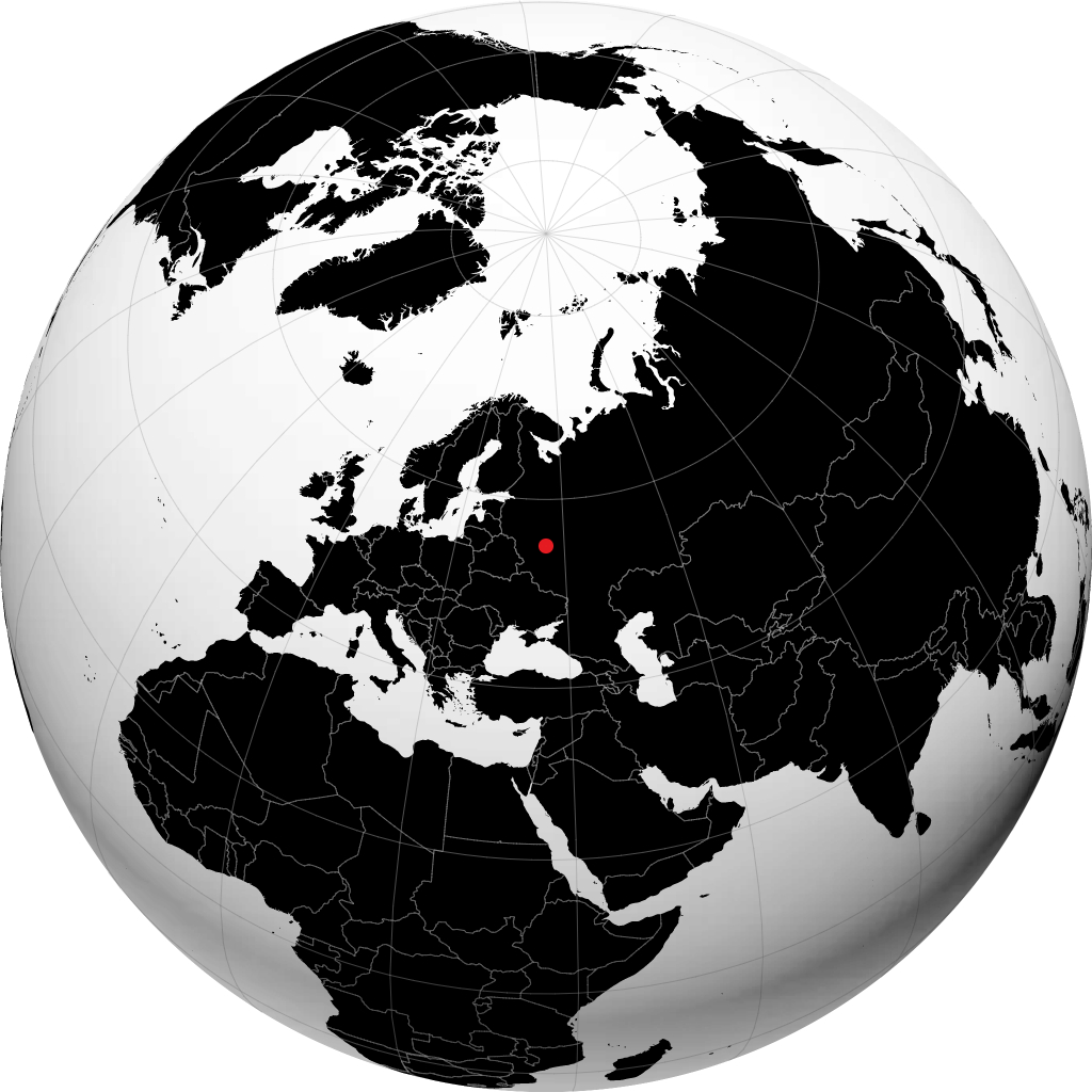 Obninsk en el globo