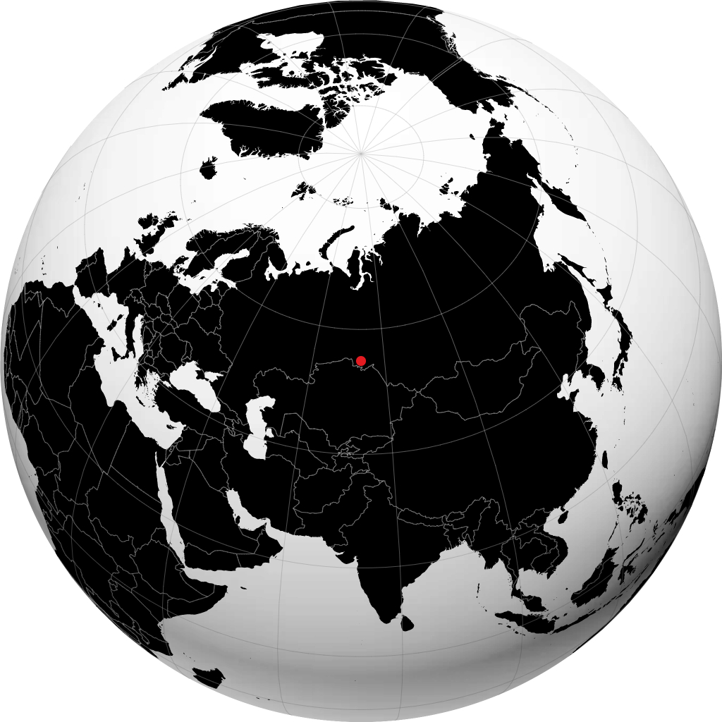 Omsk en el globo