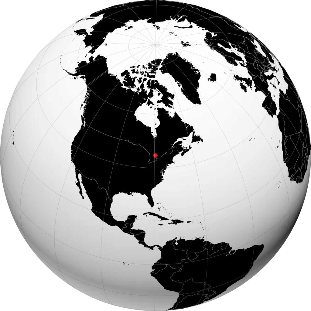 Orillia en el globo