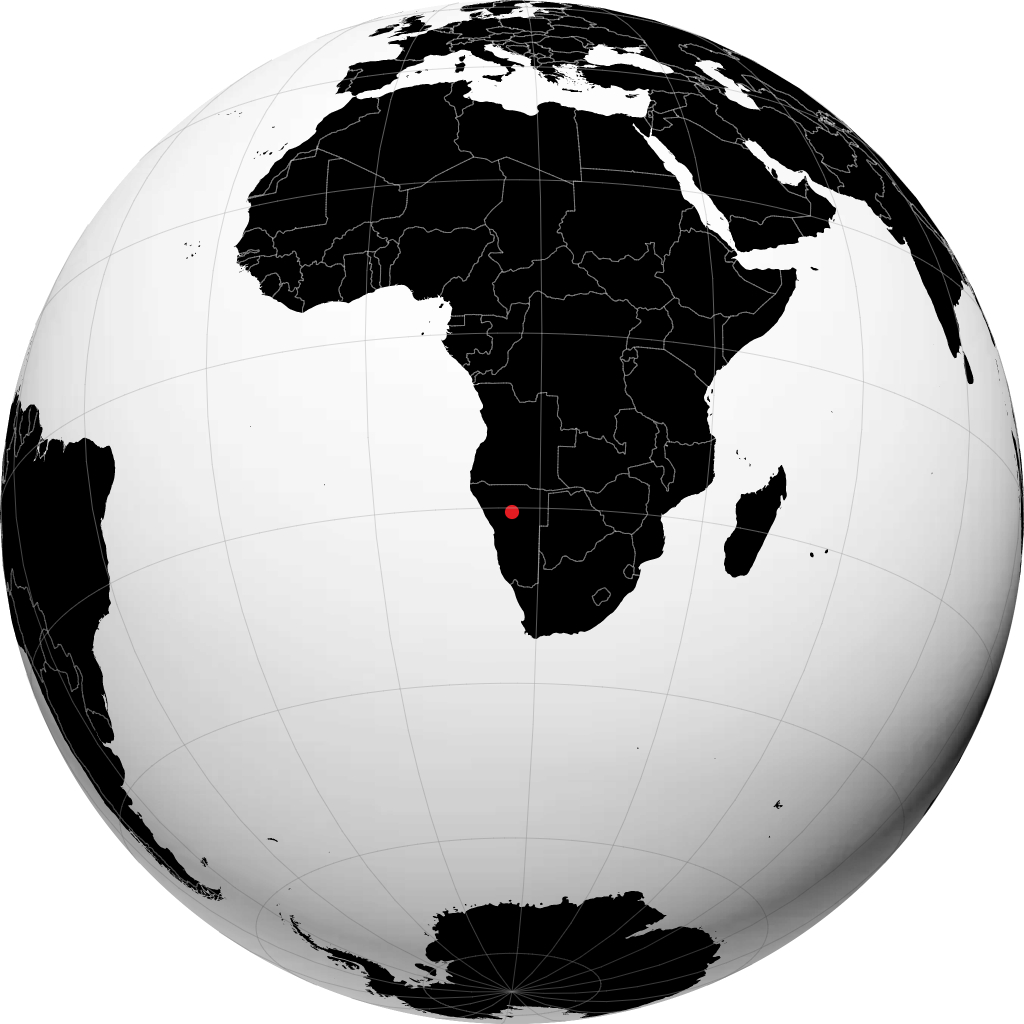 Otjiwarongo en el globo