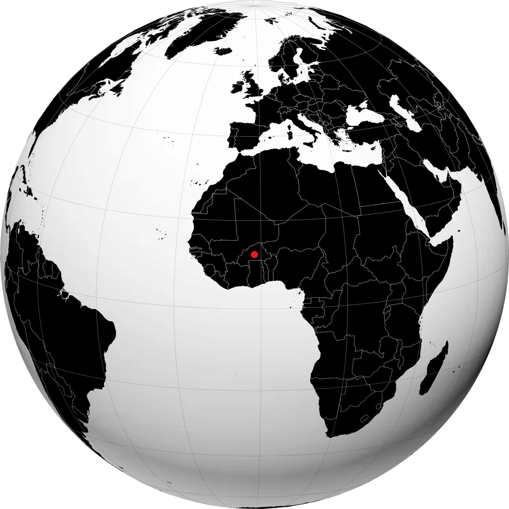 Uagadugú en el globo