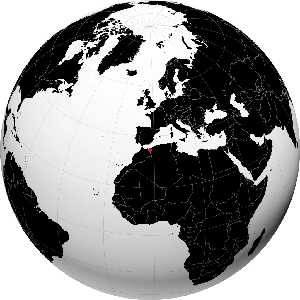 Oujda en el globo