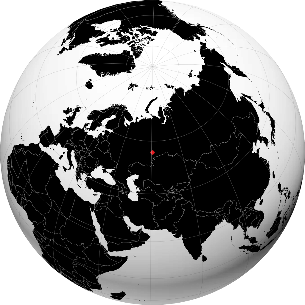 Ozersk en el globo