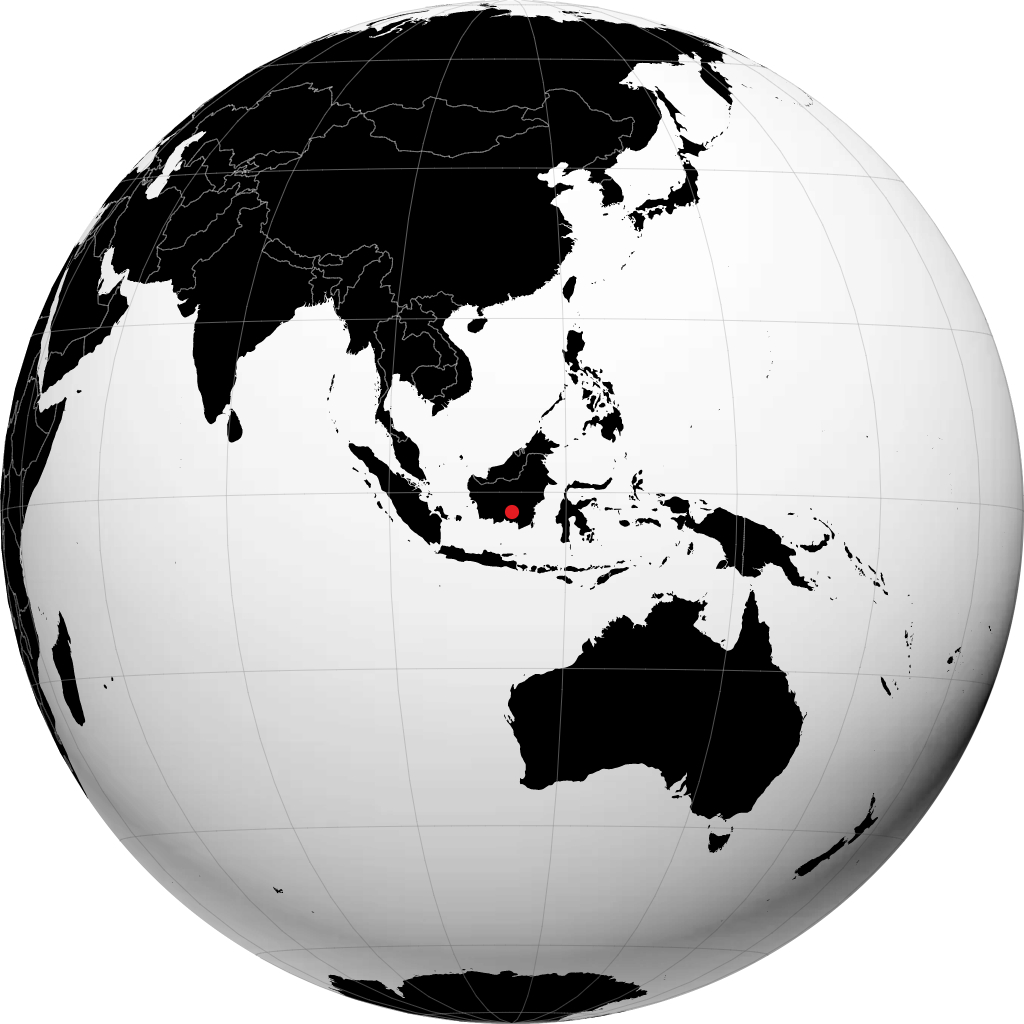 Palangkaraya en el globo
