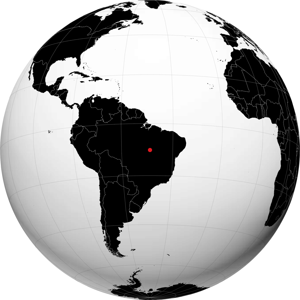 Paraíso do Tocantins en el globo