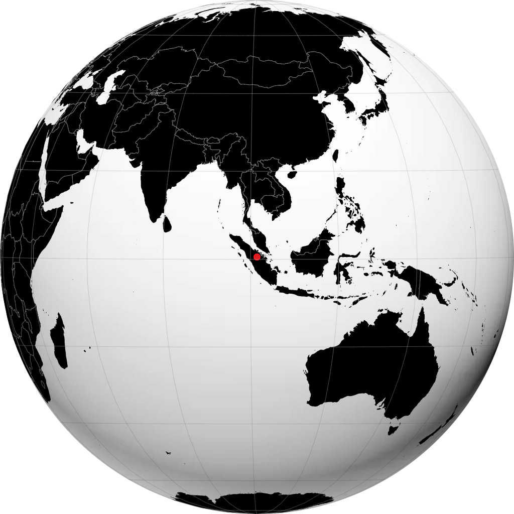 Pekanbaru en el globo