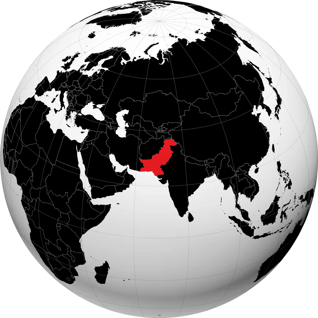Pakistán en el globo