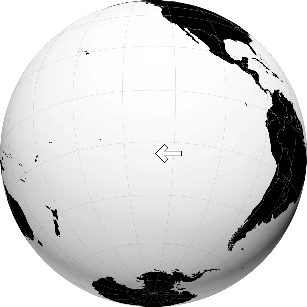 Islas Pitcairn en el globo