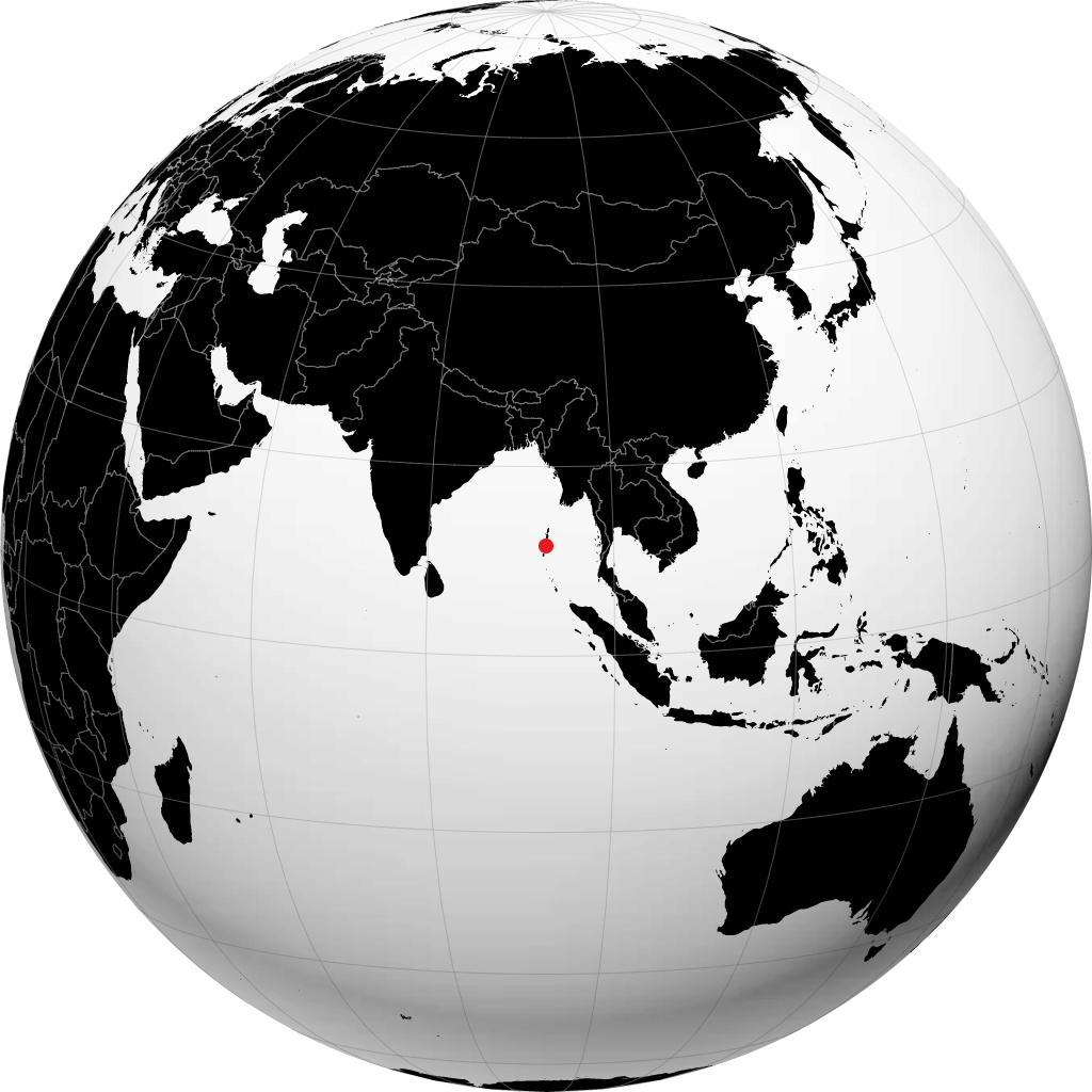 Port Blair en el globo