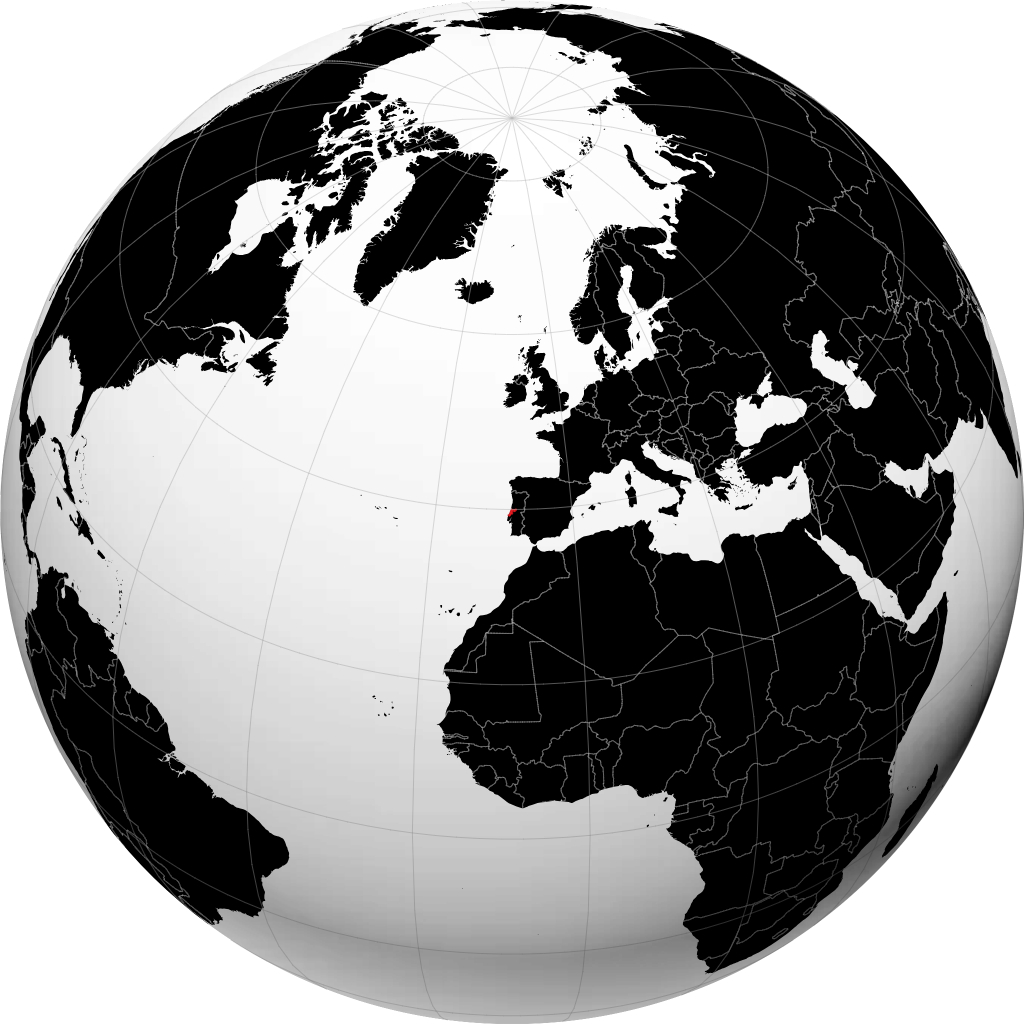 Distrito de Leiria en el globo