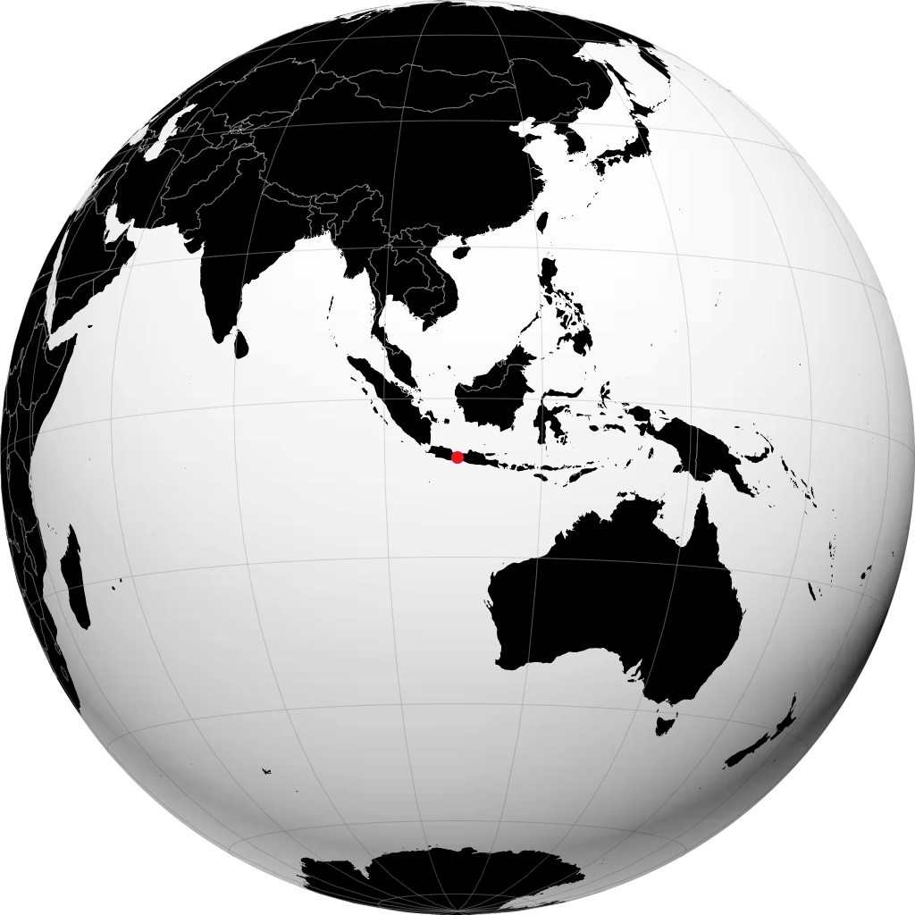 Purwokerto en el globo