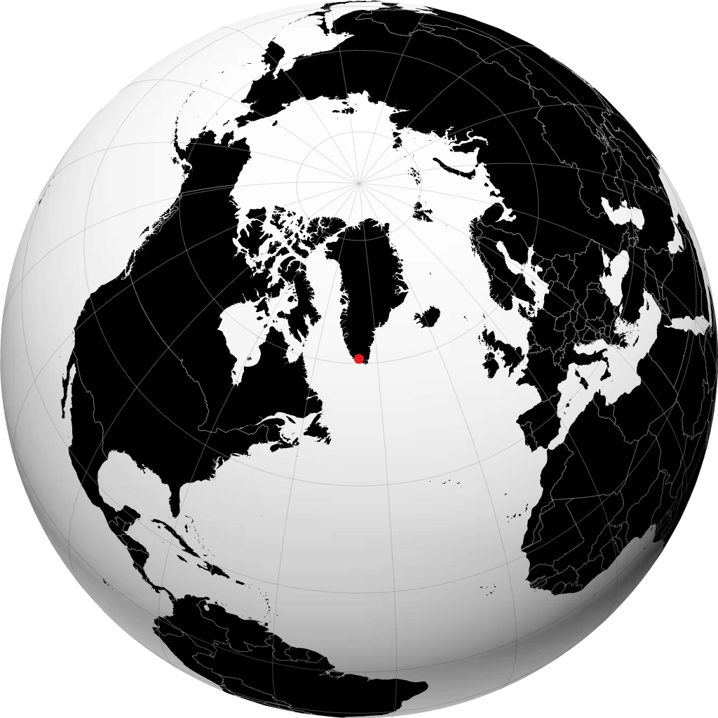 Qaqortoq en el globo