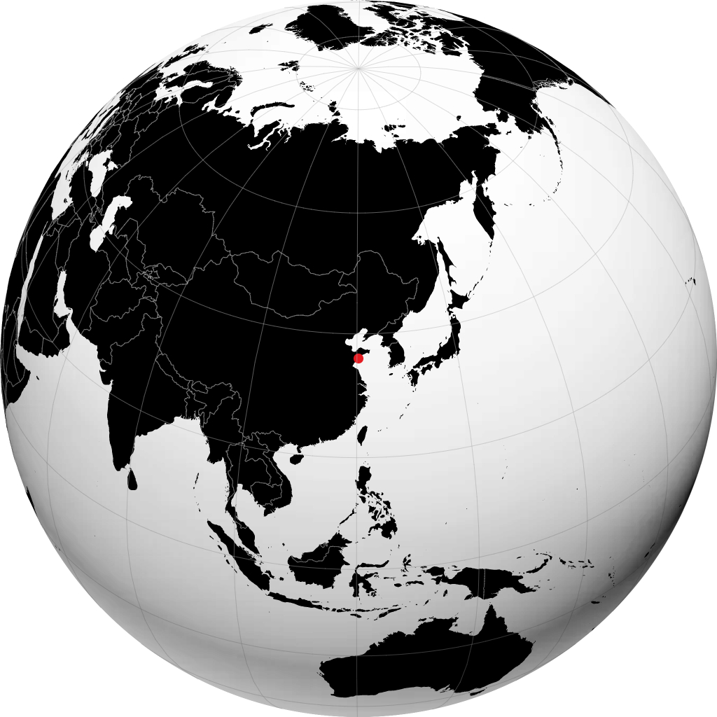 Qingdao en el globo