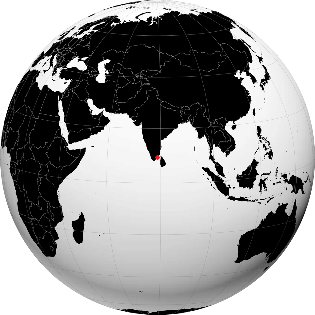 Ramanathapuram en el globo