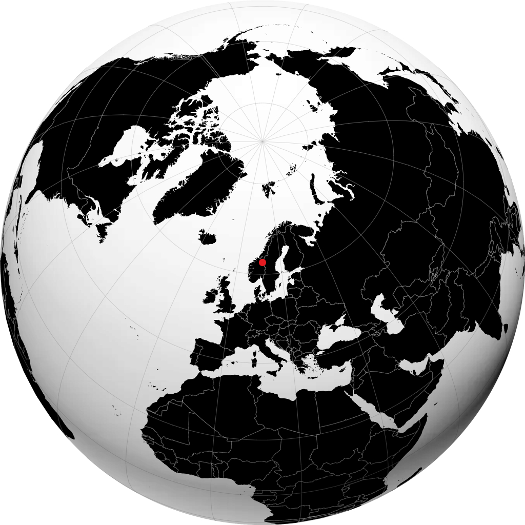 Røros en el globo