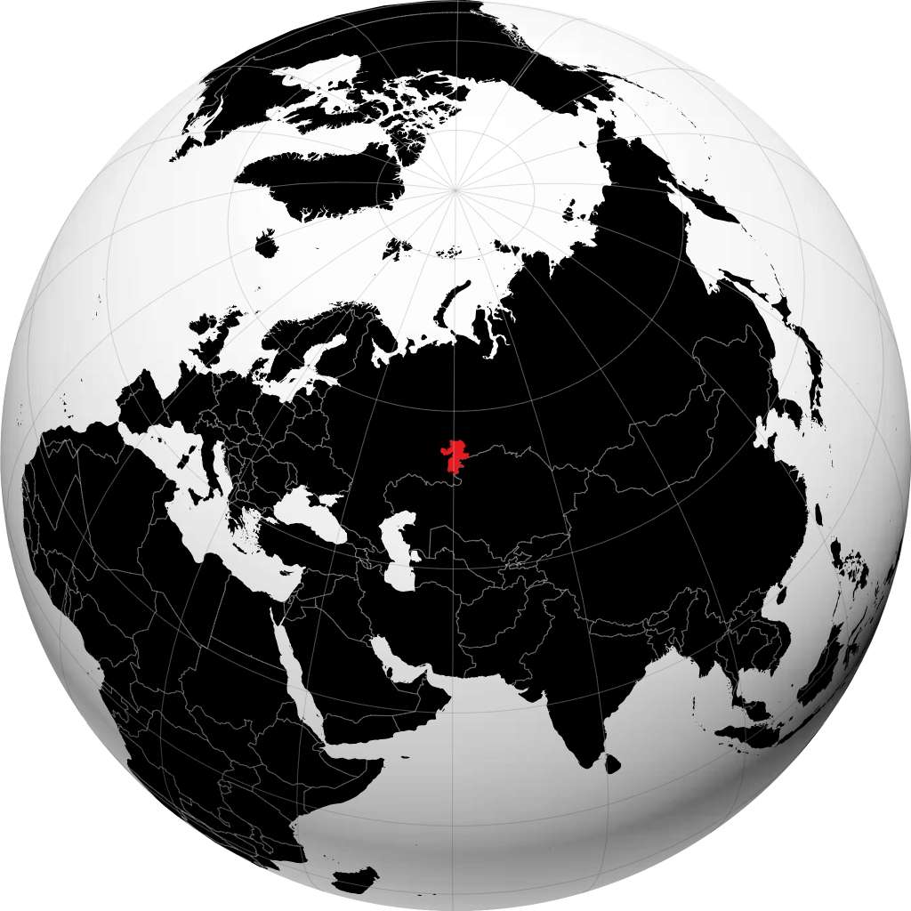 Óblast de Cheliábinsk en el globo
